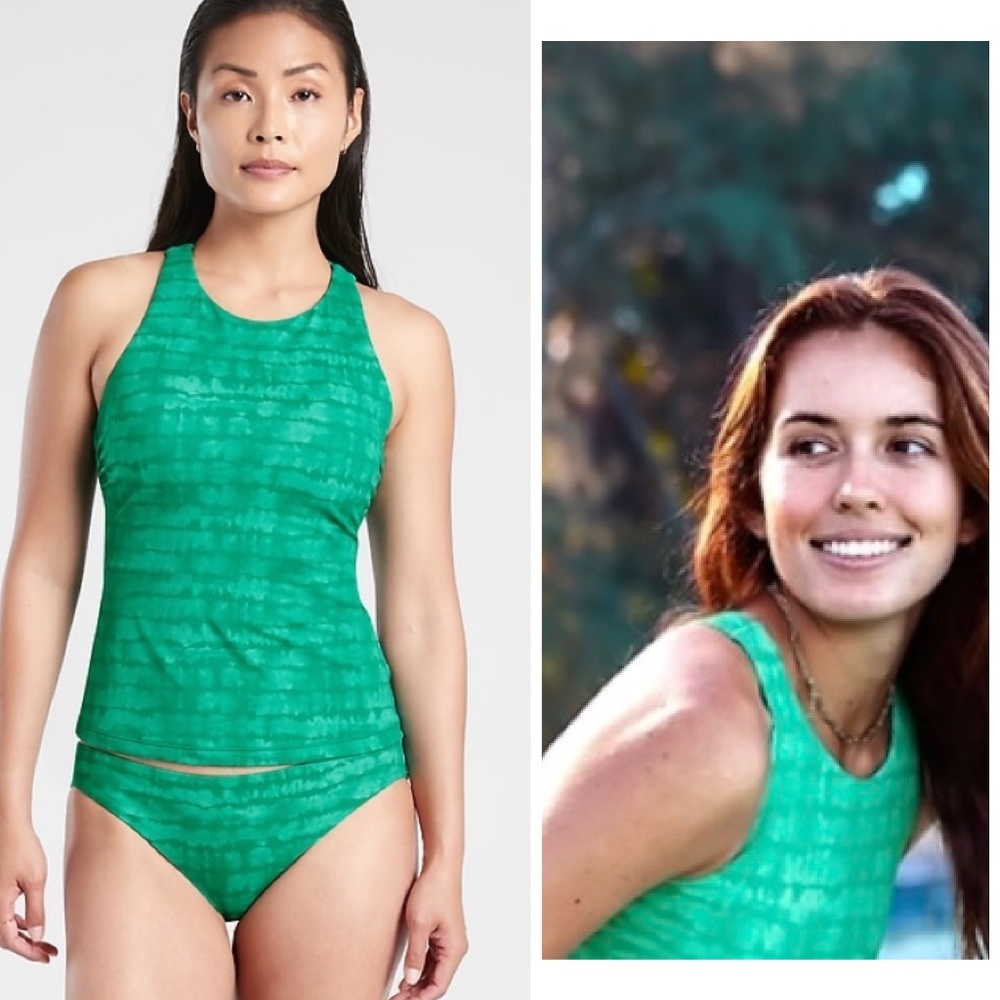 NWT Athleta Maldives Printed Tankini, Tahiti Aruba Teal